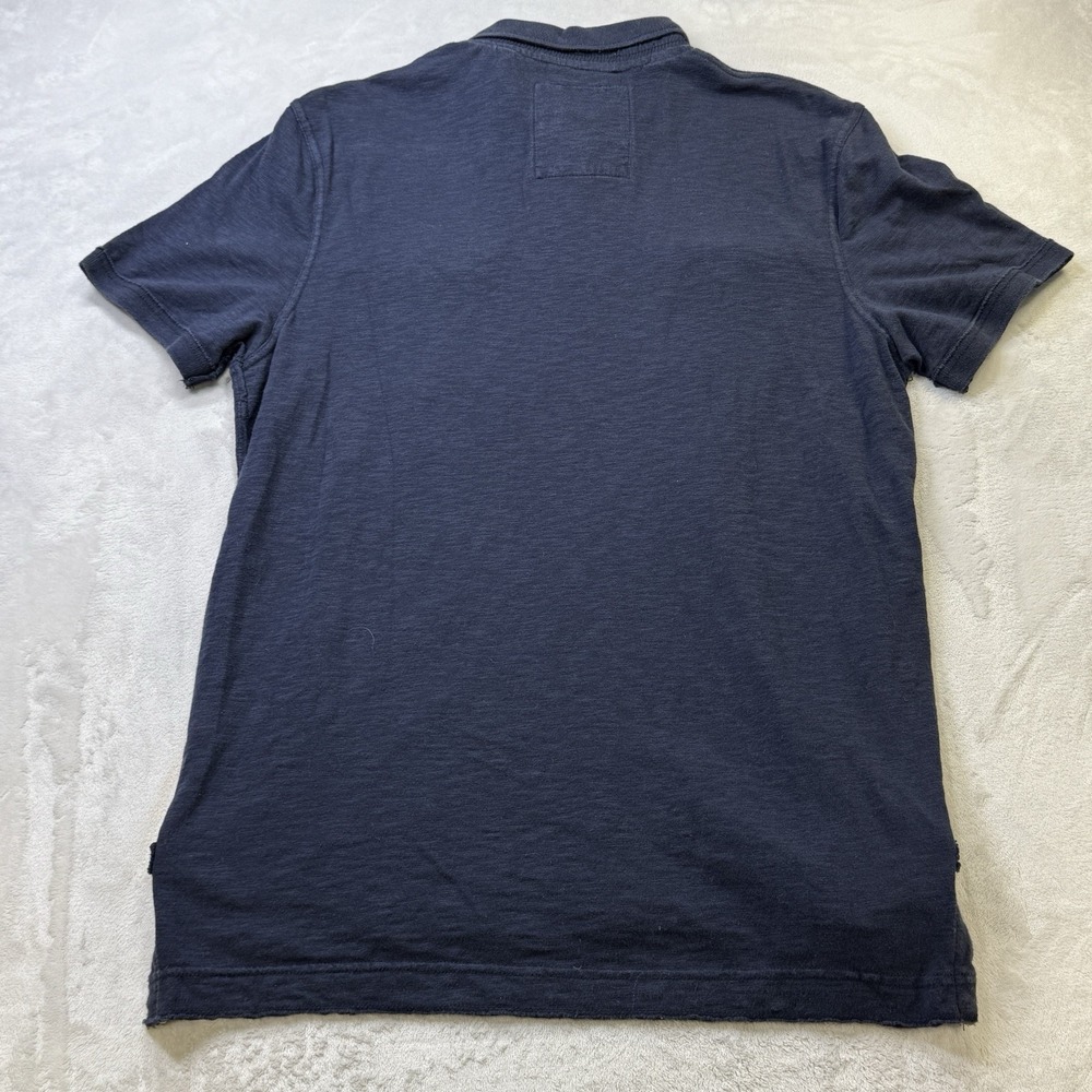 American Eagle Utility Polo Shirt Mens Large Blue‎ Double Pocket AEO - Picture 9 of 10